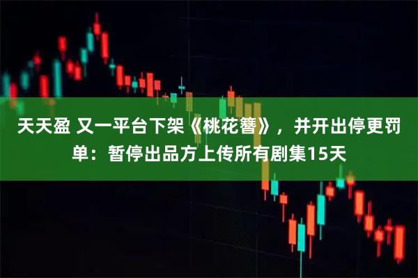 天天盈 又一平台下架《桃花簪》，并开出停更罚单：暂停出品方上传所有剧集15天