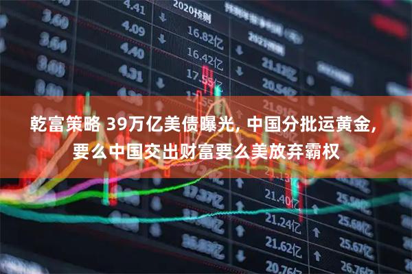 乾富策略 39万亿美债曝光, 中国分批运黄金, 要么中国交出财富要么美放弃霸权
