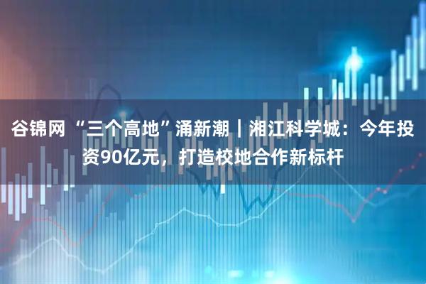 谷锦网 “三个高地”涌新潮｜湘江科学城：今年投资90亿元，打造校地合作新标杆