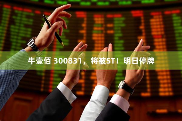 牛壹佰 300831，将被ST！明日停牌